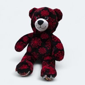 Spider Web Patterned Plush Bear